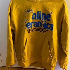 Online Ceramics Apple Logo Hoodie - Yellow